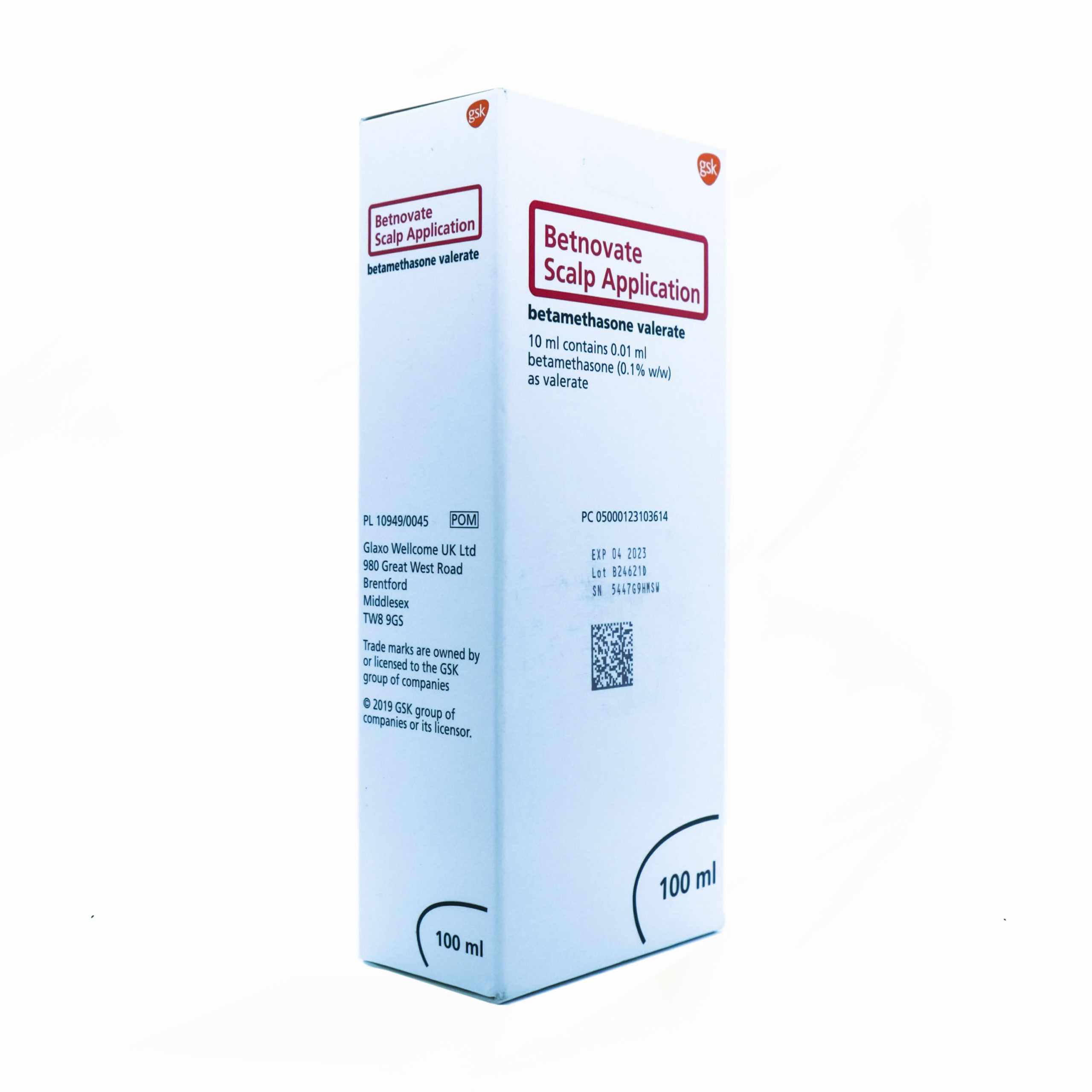 Box of Betnovate Scalp Application 0.1% for treating scalp psoriasis