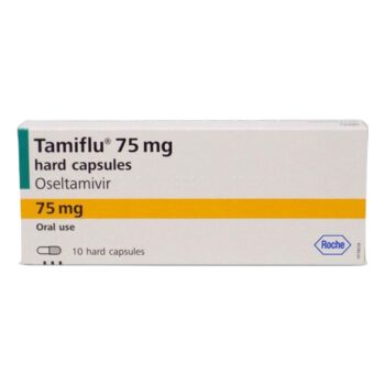 Box of Tamiflu 75mg Capsules used for flu treatment