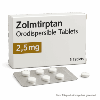 Zolmitriptan blister pack for migraine relief