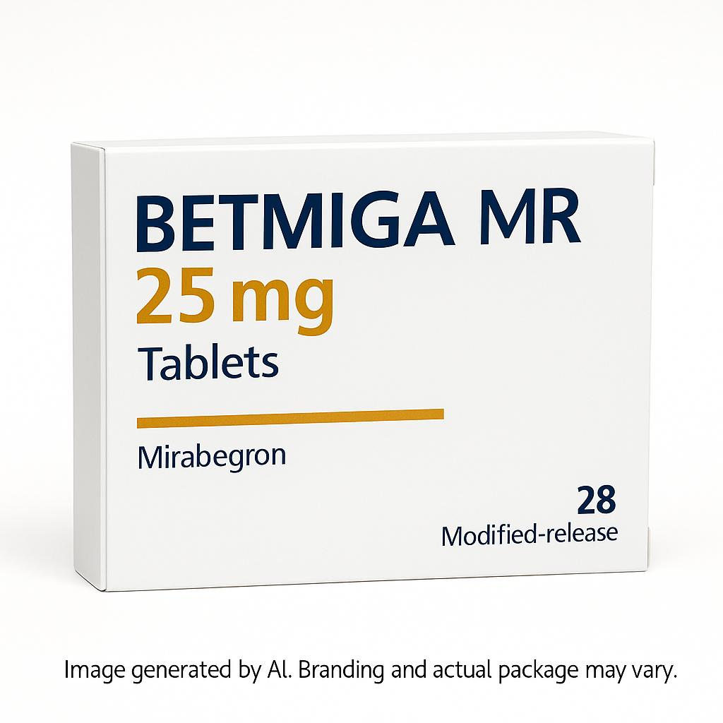 Betmiga MR 25mg Tablets Box