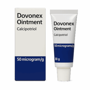 Box of Dovonex Ointment used for plaque psoriasis treatment
