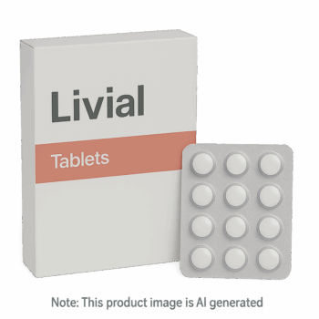 Box of Livial Tablets for postmenopausal HRT