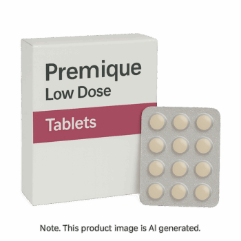 Box of Premique Low Dose Tablets for HRT